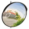 Relaxdays Verkehrsspiegel 60 cm schwarz Schwarz