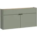 Schuhschrank GW-Ameca, Eiche, Pastellgrün, Holzwerkstoff, 4 Fächer, 1 Schublade(n) Schubladen, 110x57x22 cm, Typenauswahl, Beimöbel erhältlich, hängend, Garderobe, Schuhaufbewahrung, Schuhschränke