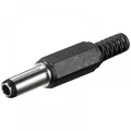 DC-Stecker / Hohlstecker 5,5x2,5mm mit Knickschutz - Lötmontage