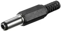 goobay - DC-Stecker mit Knickschutz - Bohrung 2,5 mm x 5,5 mm
