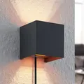 Wandleuchte Arcchio, Zuzana, Schwarz, für Wohnzimmer, Aluminium, Modern - 9.7 - 9.7