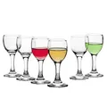 Pasabahce Premium-Schnapsgläser, 6er-Set, Bistro, Kräuterlikör, Likör, extra Mini-Gläser, 60 ml, Mini-Weingläser, einzigartiger Desing-Kelch, Kristall-Probiergläser, perfekt für Partys, Geschenke
