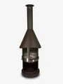 FIRESTAR Gartenkamin DN 700 Swing Glas 3. Generation Edelstahl braun-metallic