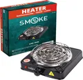 Smoke2u Hotplate Kohleanzünder für Shisha Kohle Schwarz 1000W Leistung