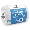 Bettdecke 135x220 BLANCO, Flauschige Ganzjahresdecke mit Feuchtigkeitsmanagement & hoher Atmungsaktivität, Optimale Hygiene für Allergiker, Große Schlafdecke, Nachhaltige Ganzjahresbettdecke