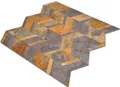 Mosani Mosaikfliesen Pfeil Vinyl Mosaikfliesen Selbstklebend mehrfarben matt / 10 Matten