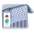 Blumtal Geschirrtücher Baumwolle 50x70 cm im 10er Set - Oeko-TEX zertifizierte Küchentücher - extrem saugstarke Geschirrhandtücher - Trockentücher Küche waschbar 95 °C - Geschirrtücher Blau-Weiß Karo