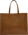 Ted Baker Shopper Schultertasche Wellma Croc Effect Icon Bag Tan hellbraun
