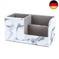 Büro Schreibtisch Organizer Multifunktionales PU Leder 3 Fächer Stiftebox S