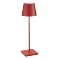 Zafferano POLDINA PRO Rot, 2,2W Tischlampe dimmbar Kontaktladestation, H38cm