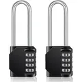 Padlocks, Combination Locks, 2 Pieces, Locks Combination Code, 4 Digit, Curta...