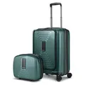 Redolz Essentials 14 Kofferset 2 tlg. Kabinentrolley mit Dehnfalte + Beautycase - Türkis