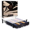 Peak Coffee Nespresso Vertuo Kaffeekapsel Tablett - Organizer & Kaffee Maschinenständer mit Glasdeckel - Kapselhalter mit Perfekter Schubladenführung - Kaffee Kapsel Aufbewahrung für 45 Kaffee Pods