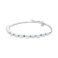 Pandora Freshwater Cultured Pearl Blue Cord Chain Bracelet 591689C01-18 cm