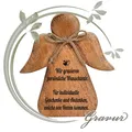 Schutzengel mit Gravur personalisiert 20cm zur Taufe, Einschulung, Kommunion uvm