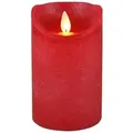 Coen Bakker Deco BV LED-Kerze LED Echtwachskerze Kerze 10 / 12,5 / 15 cm Timer Ø 7,5cm Wachskerze (1-tlg), große Farb- und Größenauswahl, Echtwachskerzen mit Timerfunktion rot Ø 7.5 cm x 12.5 cm