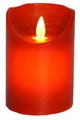 echtwachs LED Stumpenkerze rot 12,5 cm Einschaltautomatic + Timer Stumpen Kerze