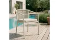 IDIMEX Gartenstuhl TAVOLO (6 St), Terrassenstuhl 6er Set mit Rope Rückenlehne und Sitzkissen Cremeweiß