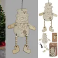 12x 3D Holz Schneemann Bastelset DIY 100cm Band 11x21 Beweglich zum Aufhängen
