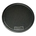 GEDA Grill Gusseisen Grillplatte, Wendeplatte rund 32,5 cm, Doppelseitig verwenbar, Plancha, Univesal
