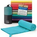 Blumtal Sporthandtuch Mikrofaser Handtuch - kompakte Mikrofaser Handtücher, Mikrofaser (inkl. Transporttasche, einzeln oder als Set verfügbar, 1-St), ultra leicht & schnelltrocknend, Reisehandtuch, Strandhandtuch 100 cm x 200 cm