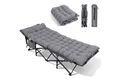 Sekey Feldbett Campingbett klappbar Campingliege Angelliege Klappbett bis 200 kg 190 x 71 x 35 cm Klappbett mit dicker Matratze, für Strand Outdoor
