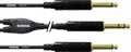 Cordial Audio Y-Kabel [1x Klinkenstecker 6.35mm - 2x Klinkenstecker 6.35 mm] 3.00m Schwarz