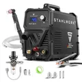 STAHLWERK Plasmaschneider CUT 50 P – Plasmaschneidgerät mit 15 bis 45 A, Schneidleistung bis 15 mm, Plasma Cutter mit HF-Pilotzündung, Smart-Kühlung, einfache Bedienung mit viel Zubehör