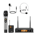 TONOR TW821 Lavalier Mikrofon Set Wireless 4 Kanäle Bodypack für Karaoke & Reden
