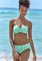 Bügel-Bandeau-Bikini-Top "Letra", mit tollem Wording, Gr. 34 - Cup A, mint Cup A