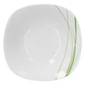 Servierschale 23cm Bali für Brunch & Buffet weiß Schilf grün Porzellangeschirr
