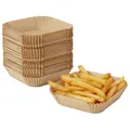 Papiereinsätze für Fritteusen, 16 x 16 x 4,5 cm, 100 Stück