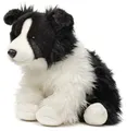 Uni-Toys - Border Collie schwarz-weiß, sitzend (ohne Leine) - 26 cm (Höhe) - Plüsch-Hund - Plüschtier, Kuscheltier