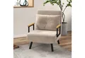 HOMCOM Schlafsofa Schlafcouch mit Bettfunktion, Verstellbare Sessel 1 Teile, 73 x 63 x 81 cm, Beige