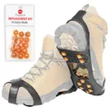 Traxtor Schuh Spikes Anti Rutsch - Schuhe für Winter umrüsten - Schuhkrallen für EIS und Schnee - Steigeisen als Gleitschutz bei Glatteis - inkl. 15 Ersatz-Schneespikes (S: 31-35 EU)