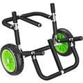 Tectake Surfboard Transportwagen Wavewheel Klappbar  Für Bis Zu 2 Boards Rostfreies Aluminium 2 53 x 62 x 49 cm Schwarz Grün