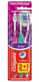 Colgate Zahnbürsten 3er Zig Zag Medium Reiniger Hand Mundhygiene Pflege Zähne