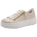 Tamaris WIDE FIT T-FLOW EFFECT, Removable Sock, comfortFit Sneaker T-FLOW EFFECT beige|weiß 38 EU
