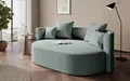 LeGer Home by Lena Gercke 2,5-Sitzer ISALIE, rundes Loungesofa, mit Kissen, perfekt gepolstert, moderne Stoffe, mit 4 Zierkissen, extra große Sitzfläche