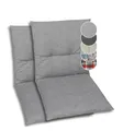 GO-DE Textil Bequeme und attraktive Polsterauflagen für Niederlehner-Gartenstühle (2er-Set, Uni grau, Niederlehner)