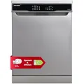 Telefunken Geschirrspüler freistehend | Spülmaschine 60 cm | 12 Maßgedecke | 9 Programme | AquaStop - Schutz vor Wasserschäden | Auto-Door | leise 44 dB | SpeedWash | inkl. Besteckkorb | G-FS-6014-C-I