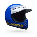 Helm Enduro Dual Road BELL MOTO-3 Klassisch Blau Poliert