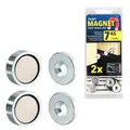 2 x Türschnapper, magnetisch, Türmagnet zum bündigen Versenken von Tifler Magnet