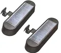 Haushalt International HI 70385 LED Solar Dachrinnenleuchte Dachrinnen Leuchte 2er Set schwarz