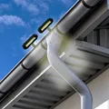 Solar Dachrinnenleuchten 2er Set je ca. 20x10,8x3,3cm 8 SMD LEDs warm-weiß 30 Lu