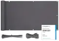 Sekey Balkon Sichtschutz Balkonabdeckung Balkonverkleidung blickdichte Wind- und UV-Schutz, 100% Privatsphäre, mit Ösen, Nylon Kabelbinder und Kordel, Anthrazit 0.75×4m