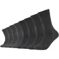 s.Oliver Socken essentials (8-Paar, 8 Paar) mit weichem Bund grau 39-42