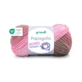 Gründl Wolle Papagallo - Weiche Wolle mit Farbverlauf zum Häkeln und Stricken - Farbverlaufsgarn für 1 Tube - 100% Polyacryl - 1 Knäuel 100 g / 360 m - Nadelstärke 3,5-4,5 - rosa-oliv