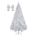 Salcar 180 cm Künstlich Weihnachtsbaum mit Klappsystem und Metallständer, Ø ca. 105 cm mit 735 Spitzen, Weiß