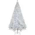 Weihnachtsbaum Künstlich Mit Metall Christbaumständer, Künstlicher Tannenbaum Christbaum Weihnachten Baum Schnellaufbau, Kunstbaum Weihnachtsdekoration Draußen Haus, Weiß, 180cm Mit 735 Spitzen
